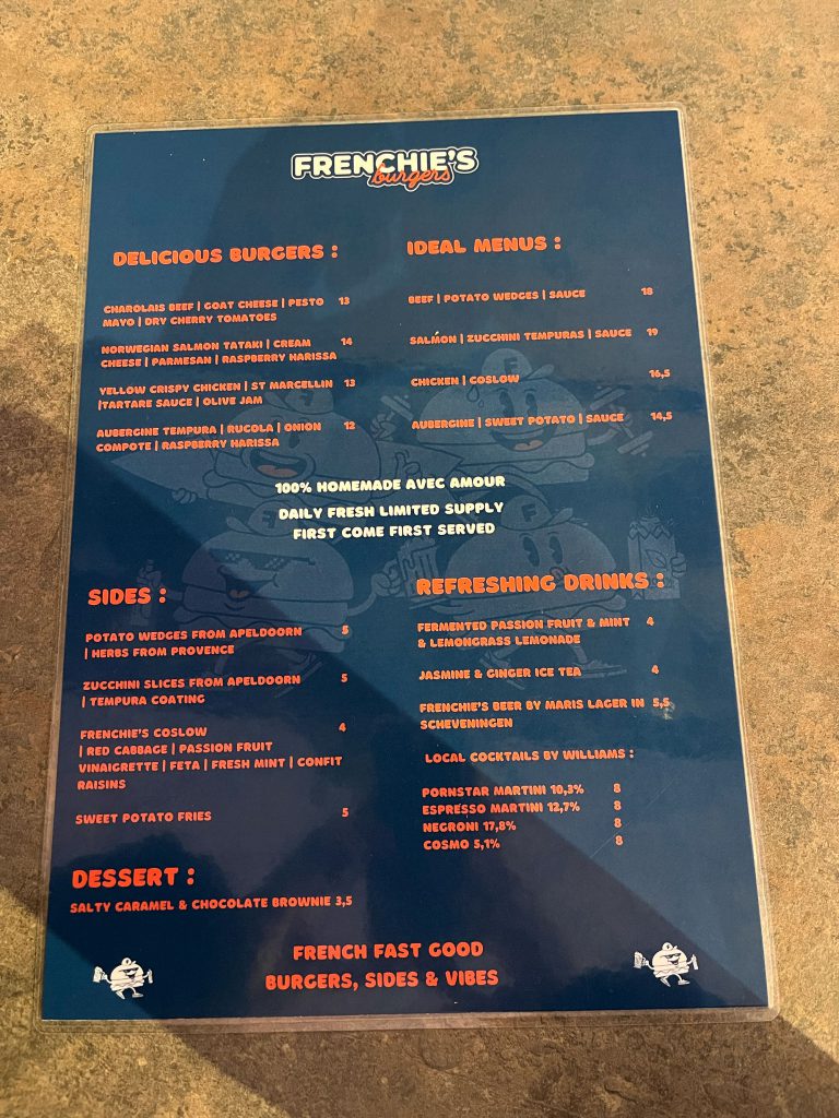 Frenchie's menu
