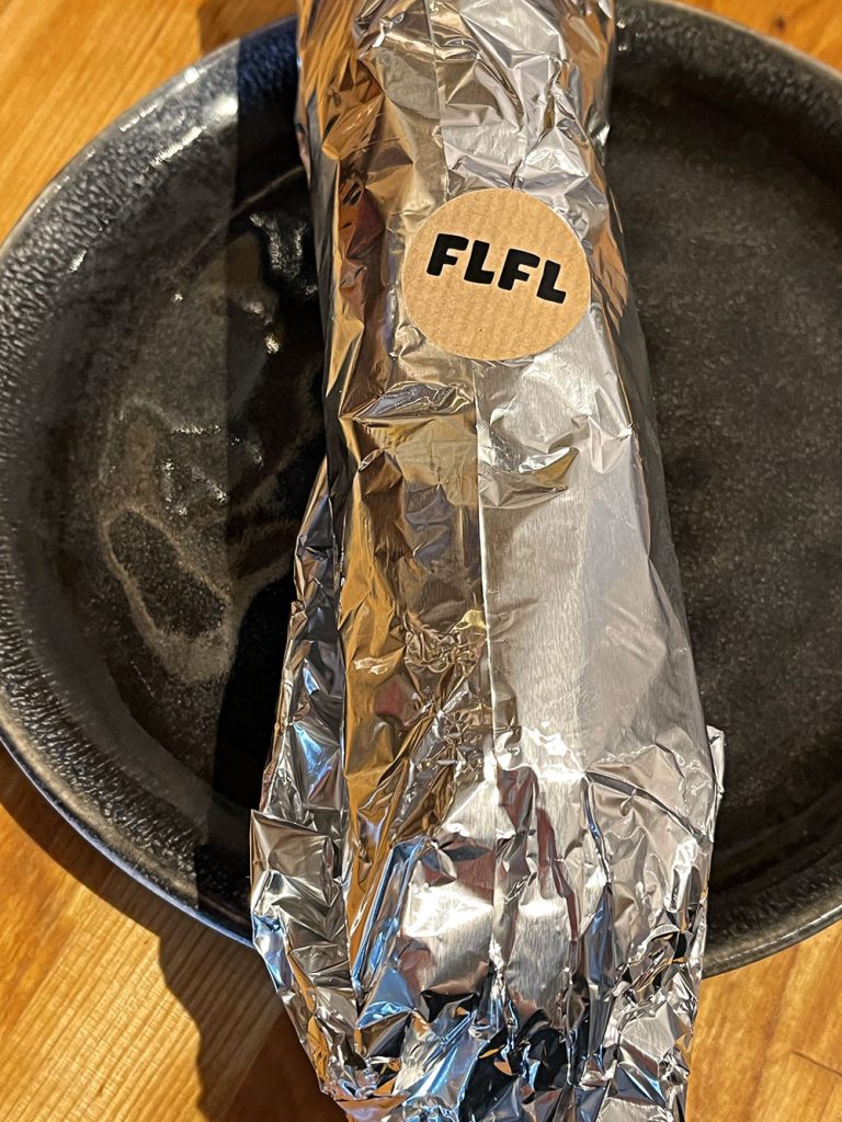 FLFL wrap, foil with sticker